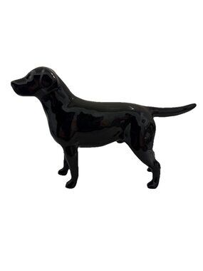 Vintage Beswick Black Labrador Retriever Dog Ceramic Figurine England 3” x 4.75”